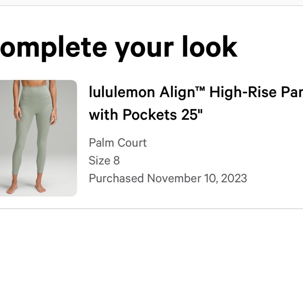 lululemon athletica Align High-Rise Pants in Green